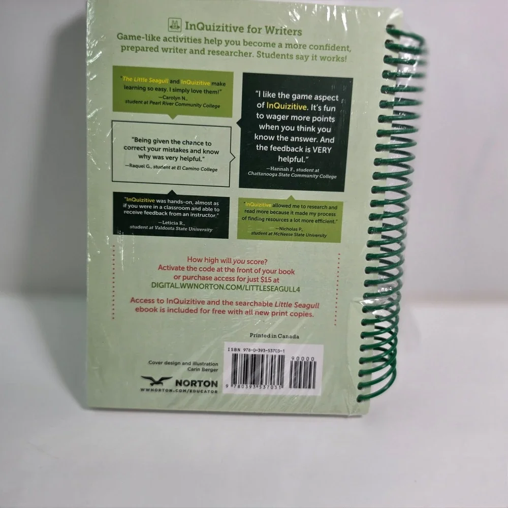 The Little Seagull Handbook with Exercises 4th Edition NEW SEALED InQuizitive